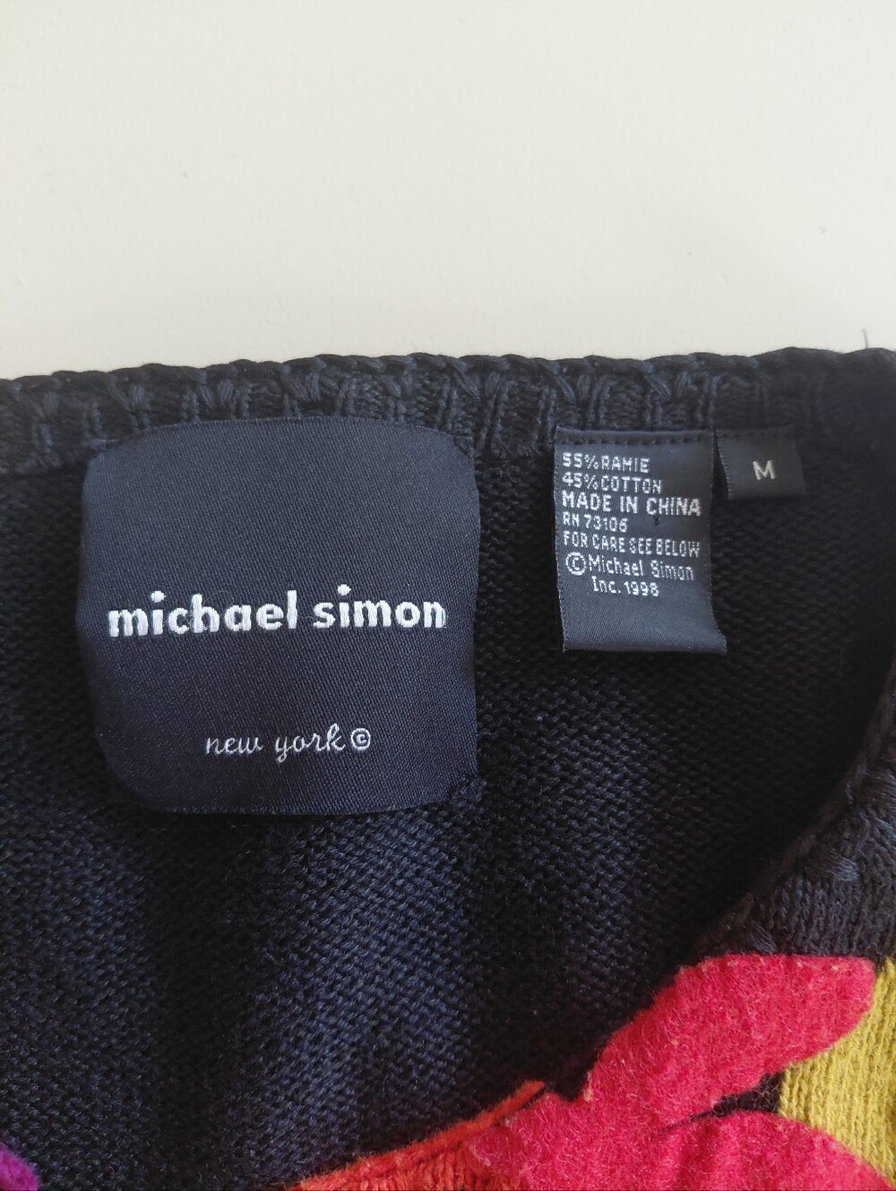 VINTAGE Michael Simon Sunflower Cardigan - Picture 4 of 10